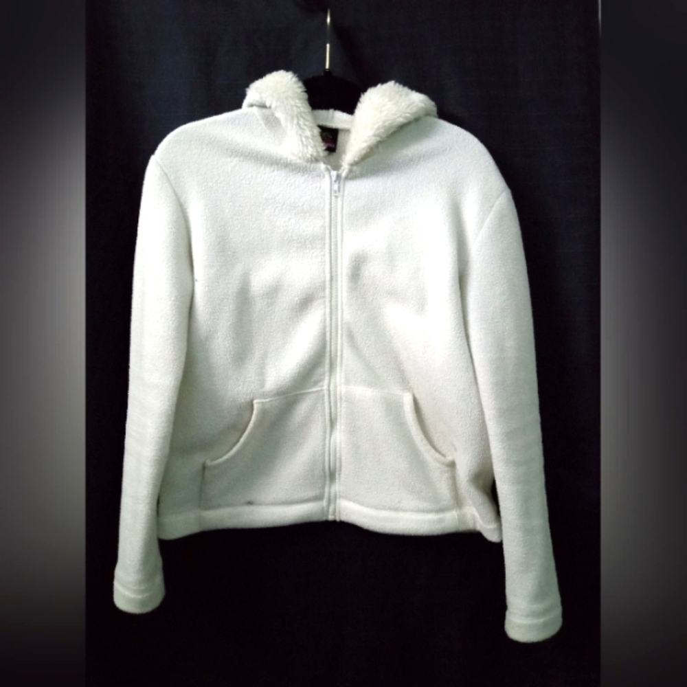 Diva-licious/Small/White Fleece Jacket